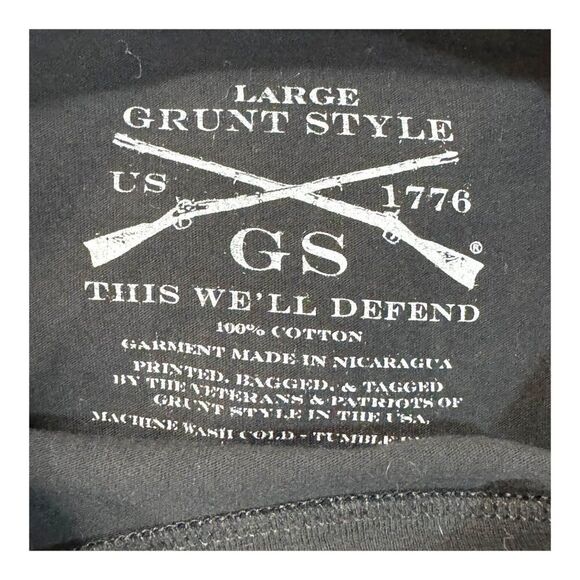 Grunt Style Veteran Definition T-Shirt Large 100% Cotton Patriotic Design Blank - Picture 3 of 4